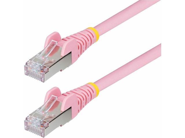 StarTech 50ft Pink CAT6a Ethernet Cable, Snagless RJ45, 10GbE, 100W PoE++, S/FTP, LSZH, 27AWG Pure Bare Copper Wire, 500MHz, Shielded Network Patch...