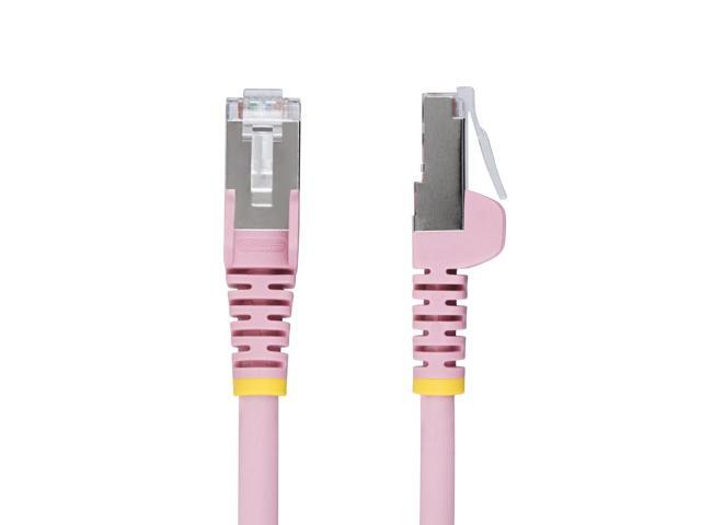 StarTech 50ft Pink CAT6a Ethernet Cable, Snagless RJ45, 10GbE, 100W PoE++, S/FTP, LSZH, 27AWG Pure Bare Copper Wire, 500MHz, Shielded Network Patch...