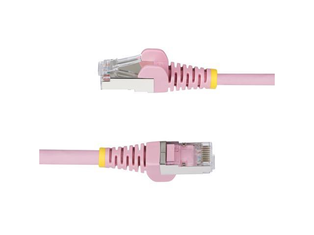 StarTech 50ft Pink CAT6a Ethernet Cable, Snagless RJ45, 10GbE, 100W PoE++, S/FTP, LSZH, 27AWG Pure Bare Copper Wire, 500MHz, Shielded Network Patch...