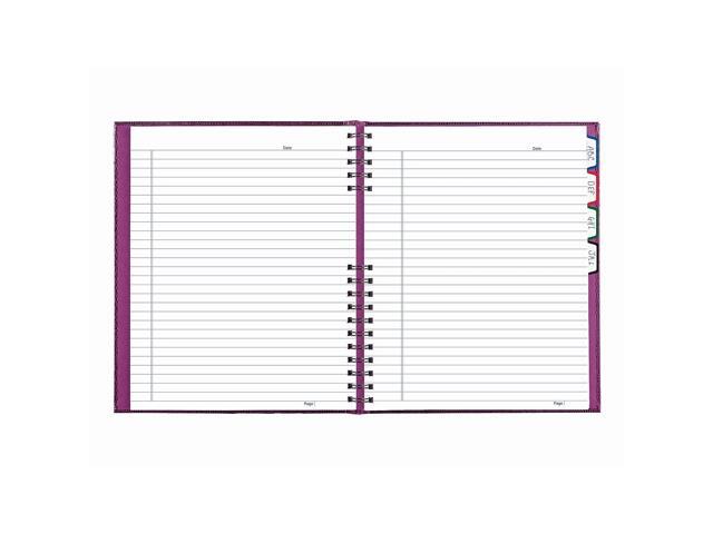 Blueline NotePro Hardcover Wide Ruled Notebook, 200 Pages, Dark Raspberry