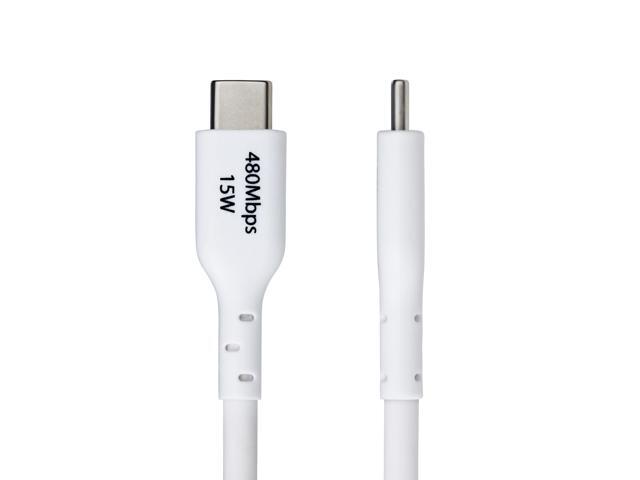 StarTech 10ft (3m) USB-A to USB-C Charging Cable, Charge & Sync, 3A, USB 2.0, TPE Jacket - White USB Charging Cord Model USB2AC10FWHE