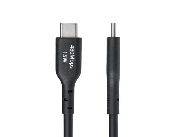 StarTech 10ft (3m) USB-A to USB-C Charging Cable, Charge & Sync, 3A, USB 2.0, TPE Jacket - Black USB Charging Cord Model USB2AC10FBKE