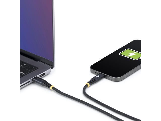 StarTech 6ft (1.8m) USB-C Charging Cable, 240W (5A) PD EPR, Dual-Layer Silicone/Braided Jacket, USB 2.0 Laptop Charger Cable, USB-IF Certified,...