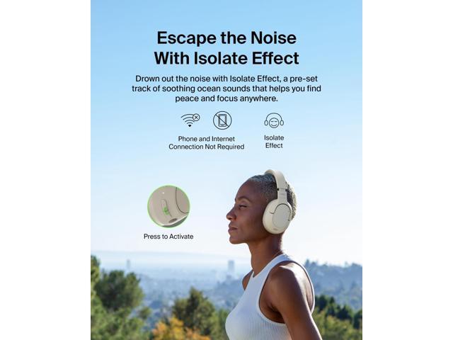 Belkin SoundForm Isolate Noise Cancelling Headphones - Sand - image 4