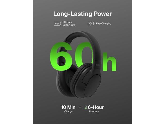 Belkin SoundForm Surround Wireless Over-Ear Headphones - Black - image 9