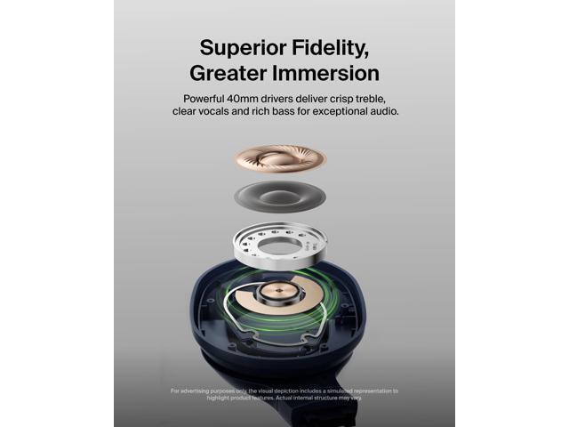 Belkin SoundForm Surround Wireless Over-Ear Headphones - Blue - image 11