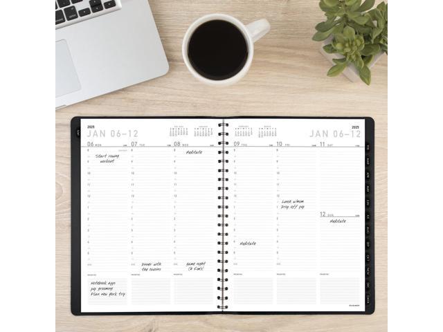 AT-A-GLANCE Contemporary 2026 Weekly Monthly Planner, Black, Large, 8 1/4' x 11'