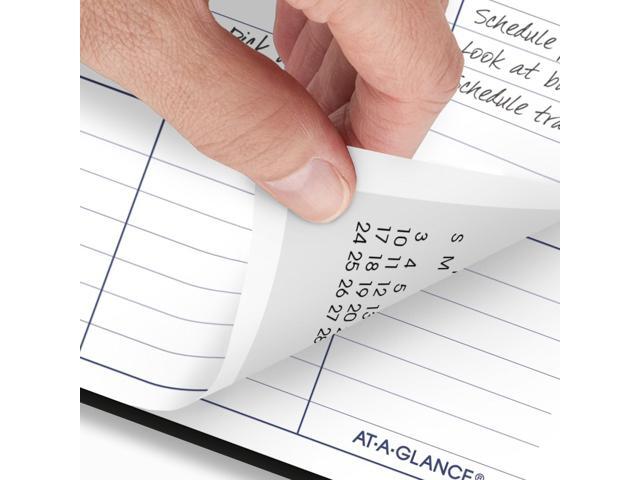 DayMinder Monthly Planner Academic Year Ruled Blocks 12 x 8 Black Cover 14-Month: July 2025 to Aug 2026 AY200