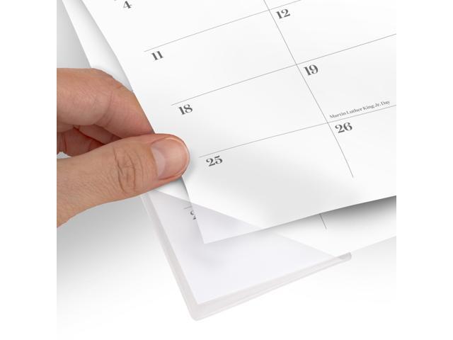 Workstyle Compact Deskpad, 17.75 x 11, White Sheets, Pink Headband/Clear Corners, 12-Month (Jan-Dec): 2026