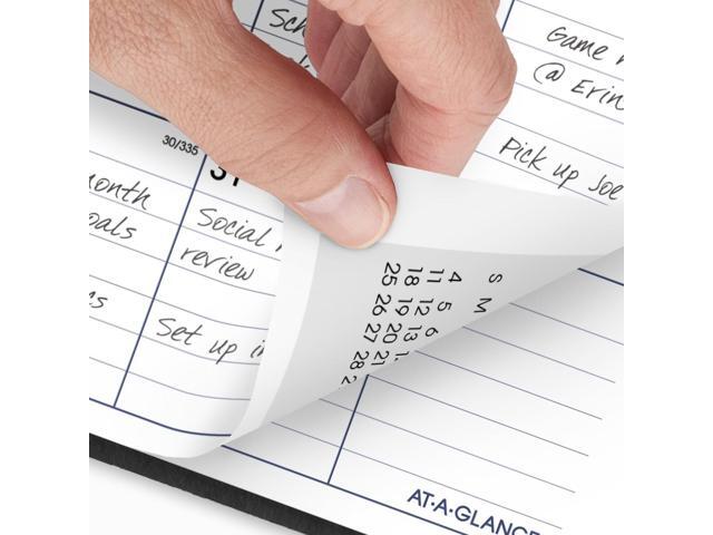 DayMinder Monthly Planner Ruled Blocks 12' x 8' Black Cover 14-Month: Dec 2025 to Jan 2027 G47000