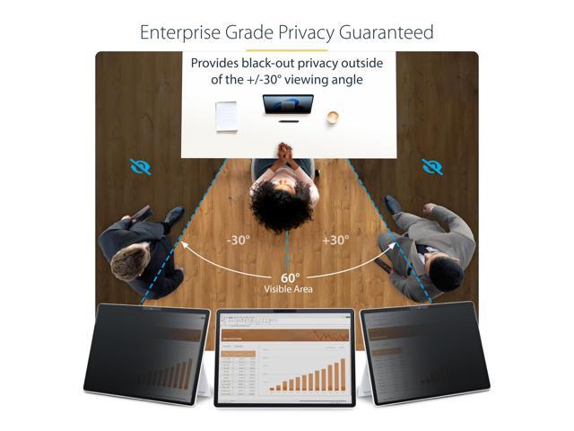 StarTech 4-Way Privacy Screen For 13-inch Surface Pro 8/9/X Laptop, Portrait/Landscape Modes, Touch-Enabled, +/- 30 Deg. View, Blocks up to 51%...