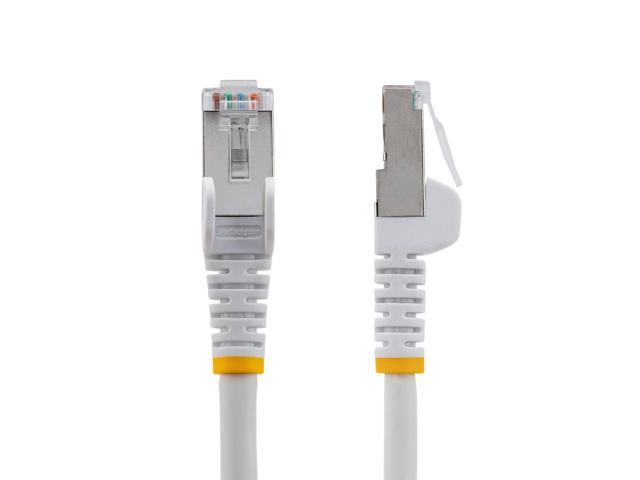 StarTech 1ft CAT6a Ethernet Cable - White - Low Smoke Zero Halogen (LSZH) - 10GbE 500MHz 100W PoE++ Snagless RJ-45 w/Strain Reliefs S/FTP Network...
