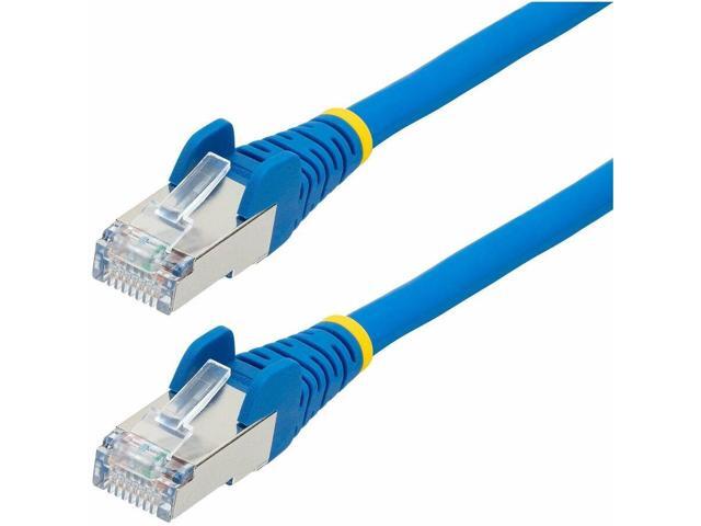 StarTech 6in CAT6a Ethernet Cable - Blue - Low Smoke Zero Halogen (LSZH) - 10GbE 500MHz 100W PoE++ Snagless RJ-45 w/Strain Reliefs S/FTP Network...