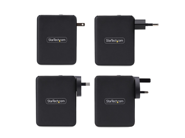 StarTech 140W USB-C Wall Charger, 3x USB-C/1x USB-A, Portable PD 3.1 International GaN Power Adapter for MacBook, Dell XPS/Inspiron/Precision -...