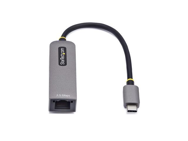 StarTech 2.5GbE USB-C to Ethernet Adapter, 100W PD Pass-Through, NBASE-T NIC, USB 3.0 Type-C 2.5/1G Multi Speed Network, Thunderbolt Compatible,...