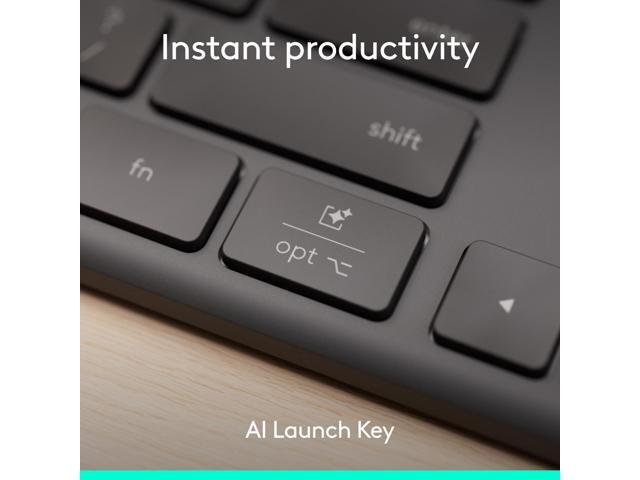 Logitech - Signature Slim Solar+ K980 For Business Full-Size Wireless Scissor Low-Profile Switch Keyboard with Solar Charging - Graphite - image 11