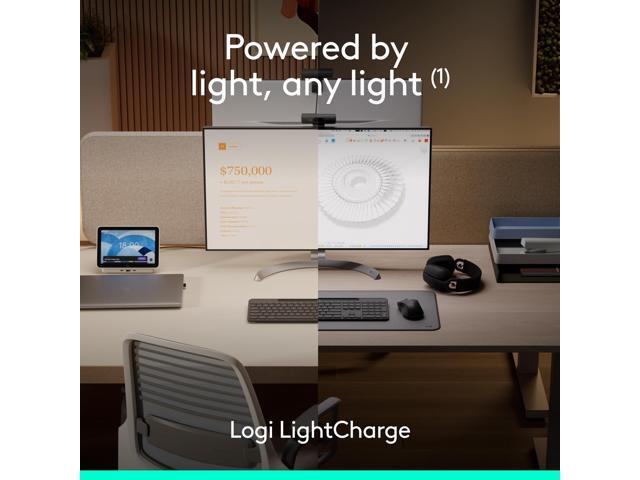 Logitech - Signature Slim Solar+ K980 For Business Full-Size Wireless Scissor Low-Profile Switch Keyboard with Solar Charging - Graphite - image 9