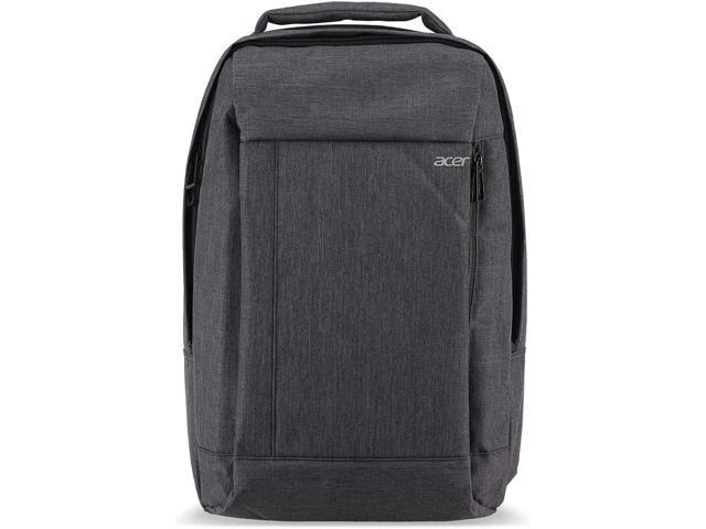 acer travel backpack (gray), up to 15.6' notebook and 10' tablet, with interior and exterior pockets