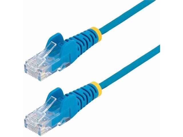 StarTech 5ft Blue Slim CAT6 Ethernet Cable, Snagless RJ45, LSZH, 28AWG Pure Bare Copper, Slim Network Patch Cable/Cord