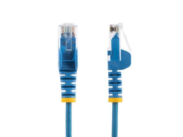 StarTech 5ft Blue Slim CAT6 Ethernet Cable, Snagless RJ45, LSZH, 28AWG Pure Bare Copper, Slim Network Patch Cable/Cord