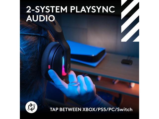 Logitech - Astro A20 X LIGHTSPEED Wireless Gaming Headset with 2-system PLAYSYNC for PS5, Xbox Series X|S, Nintendo Switch, PC - Black - image 8