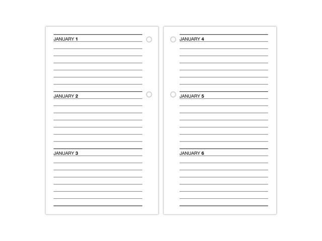 AT-A-GLANCE 2026 Daily Loose-Leaf Desk Calendar Refill, Standard, 3 1/2' x 6'