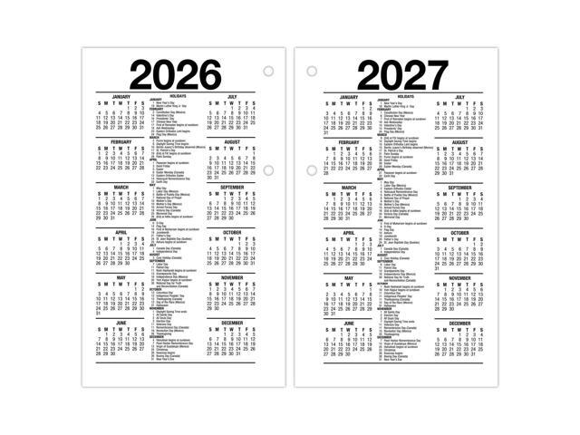 AT-A-GLANCE 2026 Daily Loose-Leaf Desk Calendar Refill, Standard, 3 1/2' x 6'