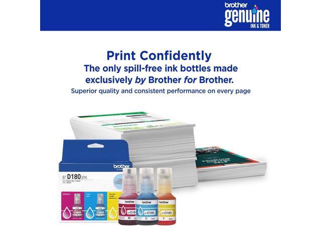 Brother - Genuine BTD180 3PK 3-Pack of High-Yield Cyan, Magenta, and Yellow Ink Bottles - image 3