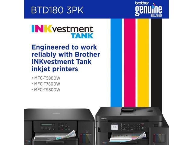 Brother - Genuine BTD180 3PK 3-Pack of High-Yield Cyan, Magenta, and Yellow Ink Bottles - image 4