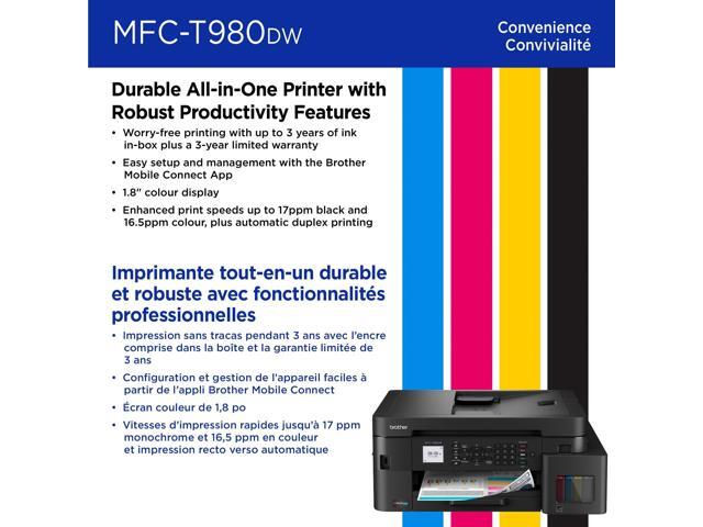 Brother MFC-T980DW INKvestment Tank Wireless Color Inkjet All-in-One Printer with up to 3-Years of Ink - image 3
