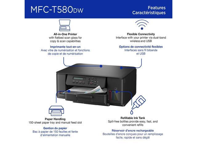 Brother MFC-T580DW INKvestment Tank Wireless All-in-One Color Inkjet Printer - image 2