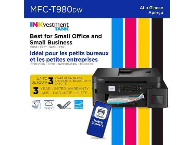 Brother MFC-T980DW Wired & Wireless INKvestment Tank Inkjet Multifunction Printer Color