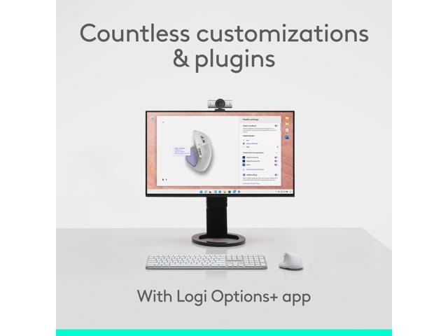 Logitech - MX Master 4 for Mac - Wireless Laser Ergonomic Mouse with Advanced Performance Haptic Feedback - Wireless - White Silver - image 4