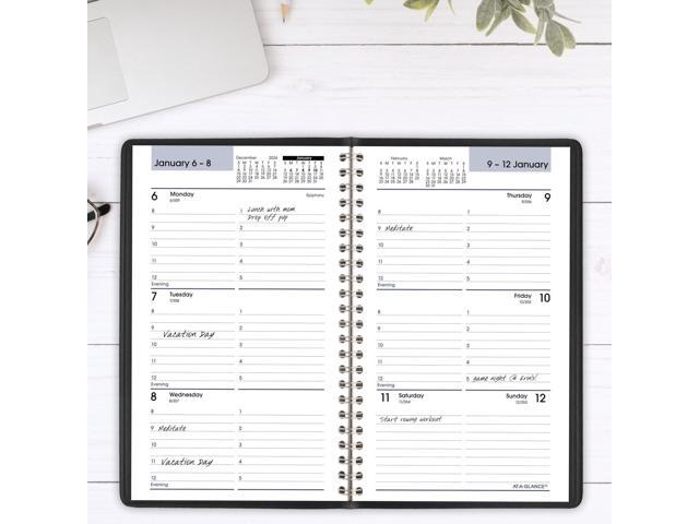 AT-A-GLANCE DayMinder 2026 Weekly Appointment Book Planner, Black, Small, 5' x 8'