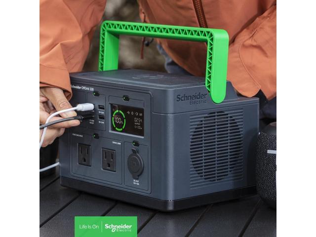 APC Schneider OffGrid Portable Power Station 330 - 120V - 332Wh Lithium-ion - 2 NEMA - Sinewave (PPS330)