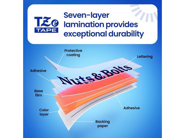 Brother - P-touch TZe-231 2-Pack, Black Print on White Laminated Label Tape, ~1/2in x 26.2ft (12mm x 8m) each - Black on White - image 2