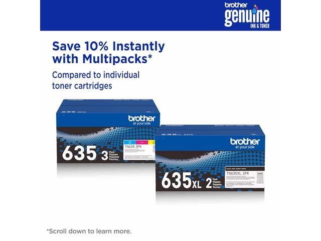 Brother Genuine TN635XXLBK Super High Yield Black Toner Cartridge, 1 Pack