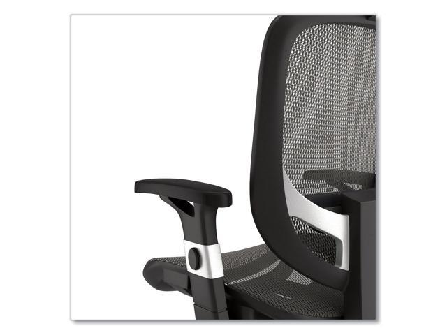 Alera Minerva Ergonomic Mesh Swivel Task Chair - Supports Up to 275lb - 17.24 to 20.98 Seat Height - Gray Seat/Back, Silver Base ALEMV41BME48