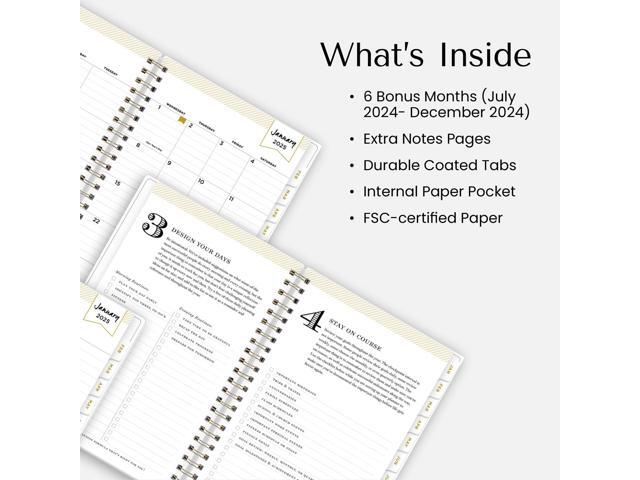 Blue Sky - 2026 Day Designer Rugby Stripe & Navy Frosted 5" x 8" Daily & Monthly Planner, Plastic Cover - Multicolored - image 6