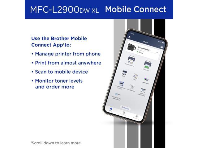 Brother MFC-L2900DWXL Wired & Wireless Laser Multifunction Printer Monochrome