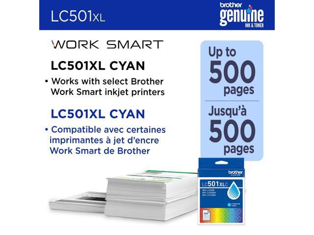 Brother LC501XLCS High Yield Cyan Ink Cartridge for 1260, 1360, 1410 Printers