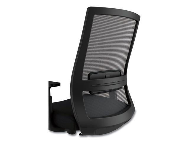 Alera Ashdale Ergonomic Fabric Swivel Task Chair - Supports 275 lb - 18.15 to 21.89 Seat Height - Black Seat/Back Silver Base ALEAD41BME17
