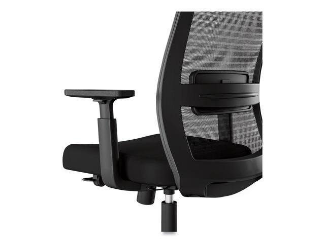 Alera Ashdale Ergonomic Fabric Swivel Task Chair - Supports 275 lb - 18.15 to 21.89 Seat Height - Black Seat/Back Silver Base ALEAD41BME17