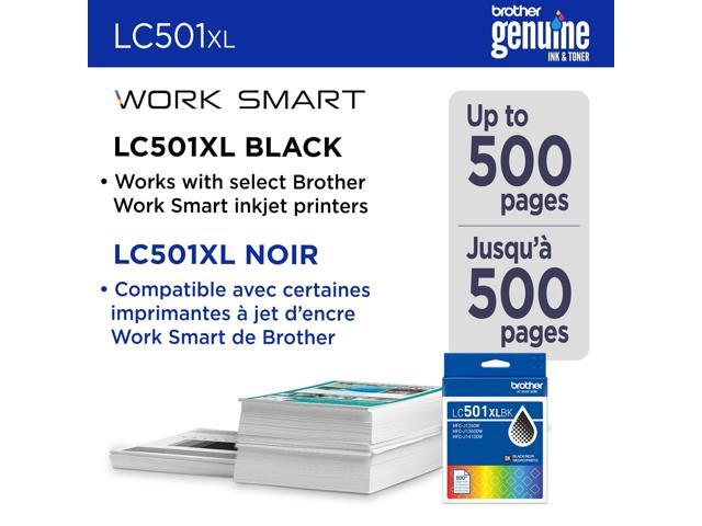 Brother - Genuine LC501XLBK High Yield Ink Cartridge - Black - image 2