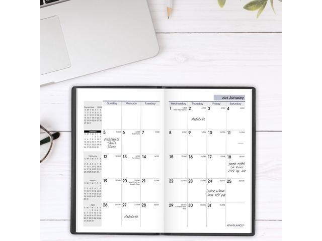 AT-A-GLANCE DayMinder 2026 Monthly Planner, Black, Pocket, 3 1/2' x 6'