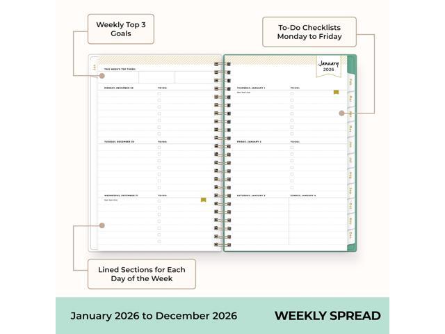 Blue Sky Day Designer Weekly/Monthly Planner 8x5 White/Floral 2026 BLS103619