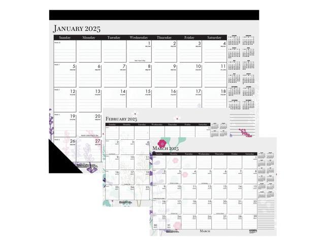 House of Doolittle Contempo Desk Pad Calendar 18.5 x 13 Wild Flowers 2026 1976