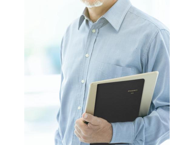 AT-A-GLANCE 2026 Two Person Daily Appointment Book, Black, Large, 8' x 11'
