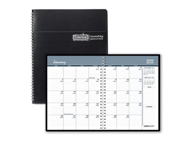 House of Doolittle Ruled Monthly Planner 14-Month 8.75x6.88 Black 2026