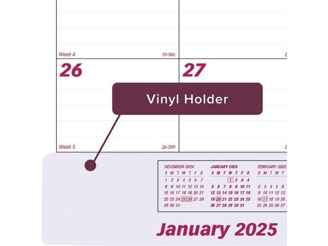 Brownline Monthly Desk Pad Calendar 22 x 17 White/Maroon 2026 C1731V